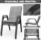 Patio Chairs Set of 8, Stackable Outdoor Dining Chairs - Image 6