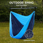 Hammock Chair, Portable Outdoor Hanging Rope Swing, Max 500 Lbs, Collapsible - Image 3