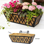 4 Pack 16 Inch Window Boxes Planters Railing Planter Box - Image 6