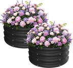 ZXZYHFTY Round Galvanized Raised Garden Bed kit, Round Large Metal Raised by ZXZYHFTY