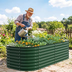 Kesfitt Raised Garden Bed Outdoor, Galvanized Steel Metal Raised Bed Planter - Image 9