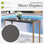 Sophia & William Outdoor Bar Set, Patio Bar Table and Chairs Set, Bar Height - Image 4