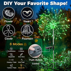 suddus St. Patrick's Day Decorations Solar Firework Lights - Image 4
