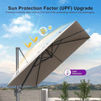 PURPLE LEAF Patio Umbrella 9' X 11.5' Rectangle Cantilever Umbrella Large - Image 6