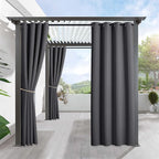 RYB HOME Outdoor Curtains for Patio Waterproof Block Sunlight Thermal Insulated by RYBHOME
