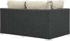 Modway EEI-1858-CHC-BEI Sojourn Wicker Rattan Outdoor Patio Coffee Table - Image 3