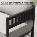 Grand patio 6-Piece Outdoor Furniture Set, 6 Seats Wicker Sofa Conversation Set - Image 7