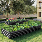 10×3×1FT Galvanized Raised Garden Bed Kit, Metal Planter Boxes, Large Outdoor - Image 5