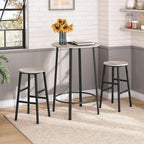 Bar Stools, 24.4 Inch Kitchen Breakfast Bar Chairs, Industrial Bar Stools - Image 2