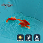 SUNNY GUARD Waterproof Sun Shade Sail 10'x18'x20.6' Turquoise Blue Right - Image 3