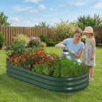 Raised Garden Bed, Oval Metal Planter Box - Image 7
