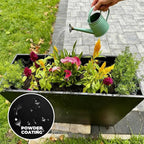 Black Steel Metallic Heavy Planter 36" x 15" x 24" - Image 8