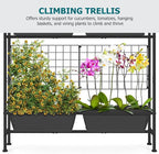 OYEAL Raised Garden Bed with Legs & Trellis, Vegetables - Image 4