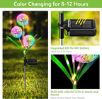 Solar Lights Outdoor Garden Decor: 2 Pack Upgraded Solar Dandelion Garden Light - Image 3