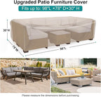 Patio Furniture Set Cover Waterproof, Heavy Duty Furniture Covers - Image 2