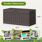 Flamaker Outdoor Storage Box 80 Gallon Resin Waterproof Deck Box Delivery Box - Image 3