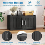 2-Tier Storage Bench, Waterproof UV-Resistant Outdoor Shoe Storage Cabinet - Image 4