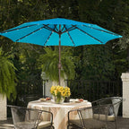 Blissun 9 ft Solar Umbrella, 32 LED Lighted Patio Umbrella, Table Market - Image 6
