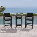 Patio Bar Table, Adirondack Chairs and Table 3 Pieces Set, Bar Height Chairs by Orbcove