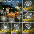 Garden Outdoor Lights, 4 Pack 120 LED Solar Garden Lights Fairy Lights Outdoor - Image 4