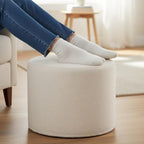 ZICOTO Beautiful Boucle Pouf Ottoman and Foot Rest - Image 8
