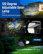 Solar Spot Lights Outdoor Waterproof 10 Pack IP65, 63 LED 3 Lighting Modes - Image 3