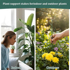 Grevosea 10 Pack Plant Support Stakes, Stackable Monstera Plant Supports - Image 4