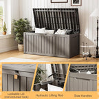 Outdoor Storage Box, Resin Deck Boxes Indoor and outdoor, Waterproof Storage - Image 4