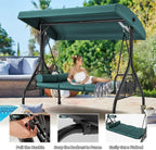 HOMREST 3 Seat Outdoor Porch Swing - Image 3
