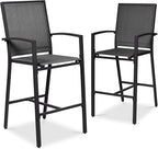 Best Choice Products Outdoor Bar Stools Set of 2, Bar Height, Patio Furniture by BestChoiceProducts