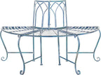 SAFAVIEH Outdoor Furniture Collection – Abia Antique Blue Distressed Wrought by SAFAVIEH