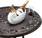 VINGLI 32" Outdoor Dining Table, Round Patio DiningTable - Image 4