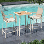 LAUSAINT HOME 3-Piece Patio Bar Set, All Weather Textilene Bar Height Table and - Image 2