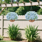 Artificial Hanging Flower for Outdoors, Fake Hanging Basket for Outside - Image 7