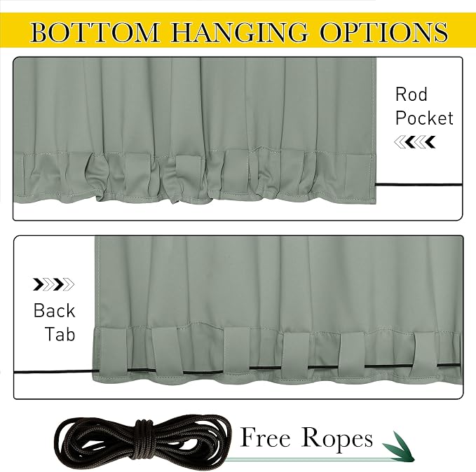 NICETOWN 2 Panels Outdoor Curtains - Image 4