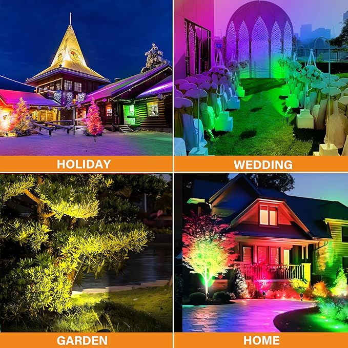 Low Voltage RGBW LED Landscape Lights Spot Lights Outdoor - Image 5