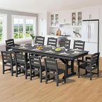SERWALL 11 Piece Outdoor Dining Set - Image 9