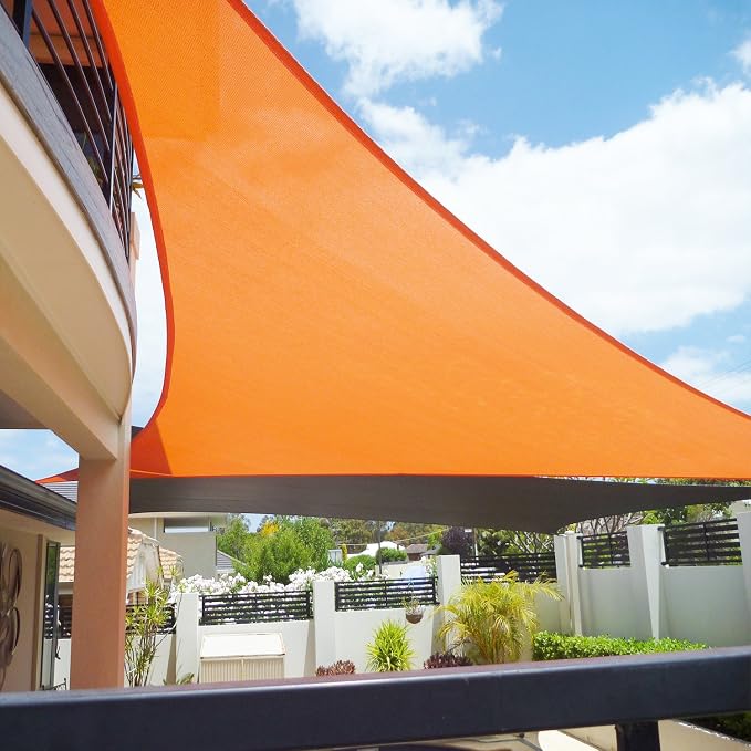 E&K Sunrise 26' x 26' x 26' Sun Shade Sail Triangle Canopy Shade Cover UV Block - Image 8