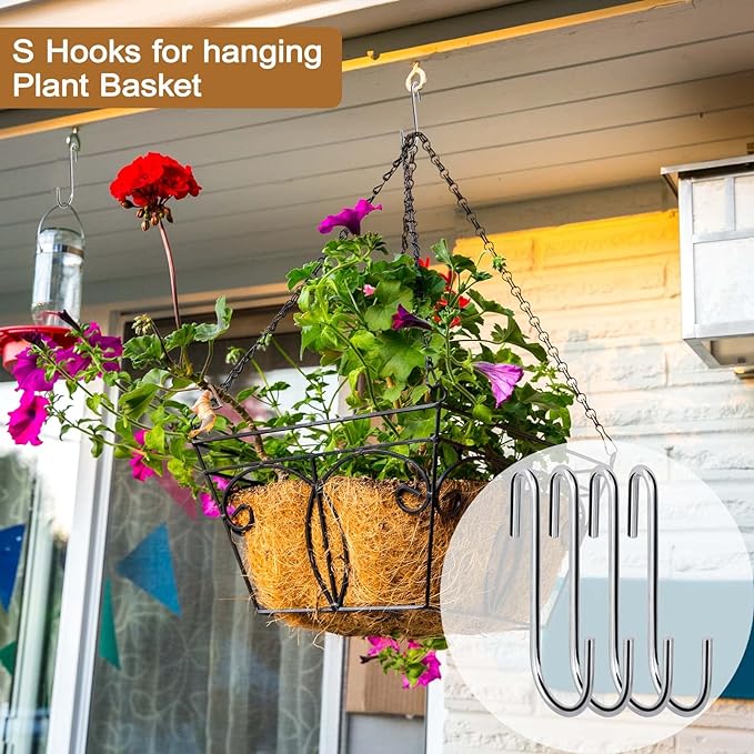 30 Pack Heavy Duty S Hooks Pan Pot Holder Rack Hooks Hanging Hangers S Shaped - Image 7