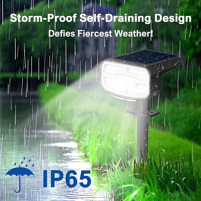 Solar Lights Outdoor Waterproof IP65, Super Bright LED, Cool Light 2 Lighting - Image 5