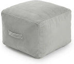 MeMoreCool Square Stuffed Pouf Ottoman Foot Rest, Floor Pouf Foot Stool by MeMoreCool