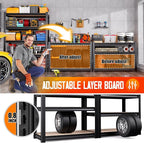 Set of 3 Garage Shelving-2050 lbs 5 Tier Storage Shelves, Adjustable Heavy Duty - Image 4