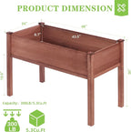 Raised Garden Bed with Legs, Outdoor Wood Elevated Planter Box, Thick Legs - Image 4