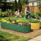 8x2x1.5 ft Galvanized Steel Raised Garden Bed, Raised Garden Bed Kit, - Image 6