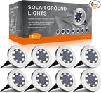 INCX 4.6 inch Solar Lights for Outside, 8 Pack Solar Light Outdoor Waterproof by INCX