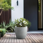 Kante 18 Inch Dia Round Concrete Planter, Indoor Outdoor Large Plant Pot - Image 5