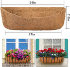 3 Pack Coco Liners for Window Planter Box - 24in 100% Natural Coconut Coir - Image 5