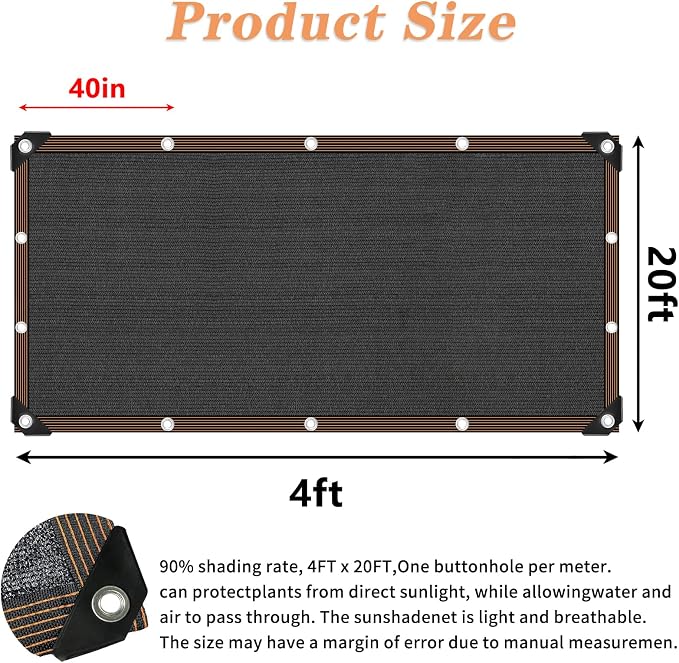 QLOFEI 4x20 FT Shade Cloth - Image 2