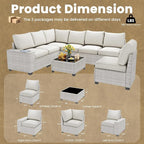 9 Piece Outdoor Patio Furniture Set - Image 8