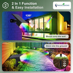 DINGLILIGHTING Solar Lights Outdoor Waterproof: IP65 Led Spot Light Decorations - Image 6